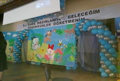 BALON SÜSLEME AÇIK MAVÝ-GÜMÜÞ