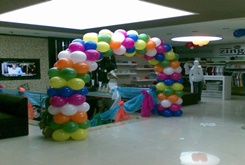 BALON SÜSLEME KAPI KEMERÝ RENGARENK